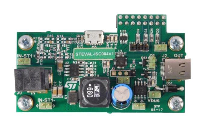 STMICROELECTRONICS Interface / Communications STEVAL-ISC004V1 EVAL BOARD, USB PWR DELIVERY CONTROLLER STMICROELECTRONICS 2809300 STEVAL-ISC004V1