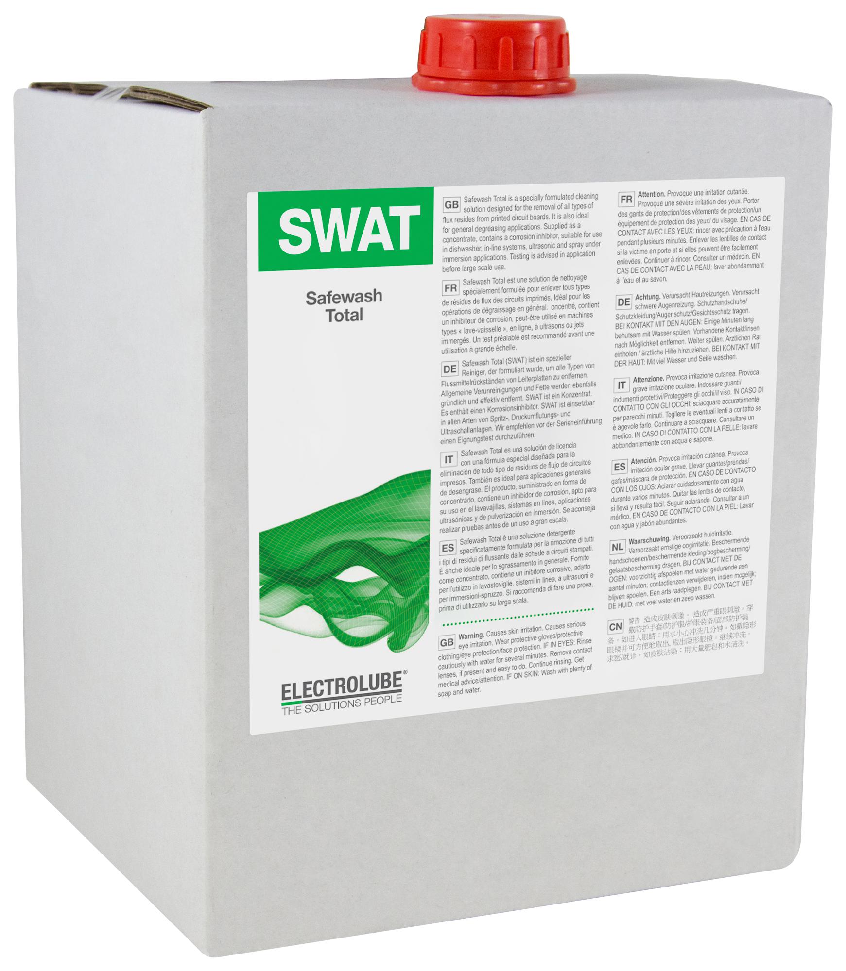 ELECTROLUBE Cleaning SWAT05L. CLEANING, SAFEWASH TOTAL, SWAT, 5L ELECTROLUBE 1961586 SWAT05L.