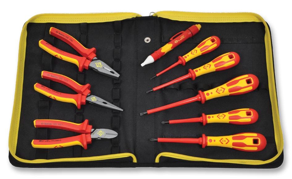 CK TOOLS Electrical T5954 KIT, PLIERS/SCREWDRIVERS, PH, VDE, 11PC CK TOOLS 2327919 T5954