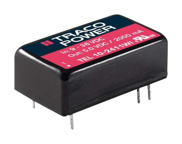 TRACO POWER Isolated Board Mount TEL10-2415WI DC-DC CONVERTER, 24V, 0.416A TRACO POWER 2929749 TEL10-2415WI