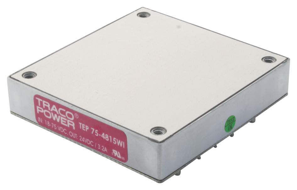 TRACO POWER Modules / DIN Rail / Front End TEP 75-7212WI DC/DC CONVERTER, 6.3A, 12V, 75W TRACO POWER 2322165 TEP 75-7212WI