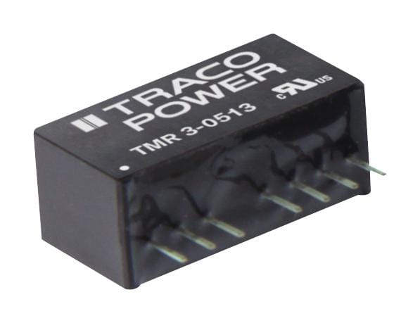 TRACO POWER Isolated Board Mount TMR 3-1223 CONVERTER, DC/DC, 3W, +/-15V/0.1A TRACO POWER 1284239 TMR 3-1223