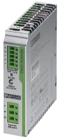 PHOENIX CONTACT DIN Rail Mount TRIO-PS/1AC/24DC/2.5 PSU, DIN RAIL, 24V, 2.5A PHOENIX CONTACT 2068487 TRIO-PS/1AC/24DC/2.5