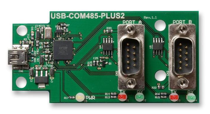 FTDI Interface Bridge USB-COM485-PLUS2 MOD, USB HS TO RS485, 2 CH, FT2232H FTDI 1817178 USB-COM485-PLUS2