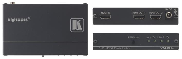 KRAMER Distribution Amplifiers, Splitters & Extender VM-2HXL DISTRIBUTION AMPLIFIER, HDMI, 1:2 KRAMER 3531143 VM-2HXL