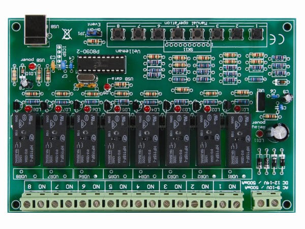 Velleman Modules WMI8090 8-KANAALS USB RELAISKAART WMI8090 WMI8090