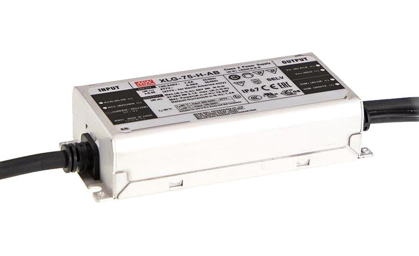 MEAN WELL LED Drivers / PSU XLG-75-H-AB LED DRIVER, CONSTANT CURRENT/VOLT, 75W MEAN WELL 3251638 XLG-75-H-AB