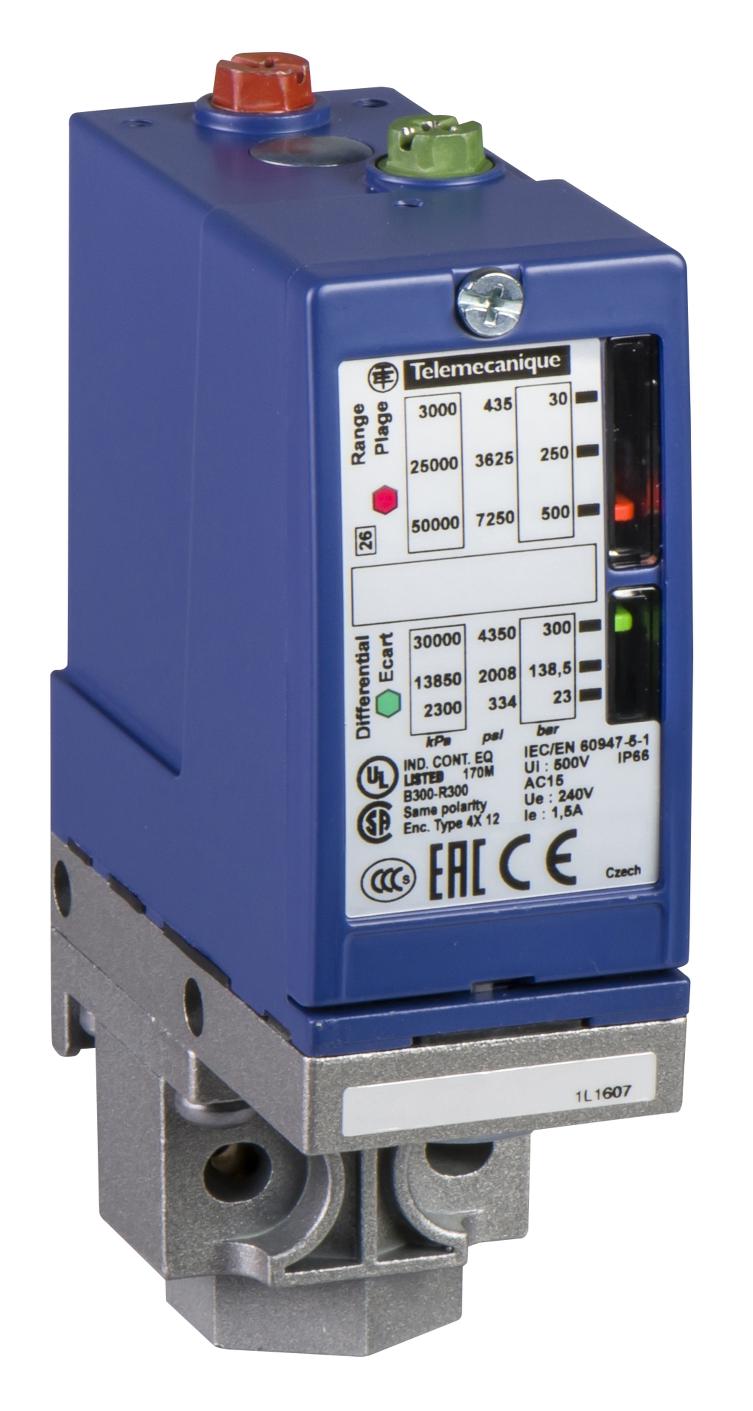 SCHNEIDER ELECTRIC Switches XMLB035B2S11 PRESSURE SWITCH, SPST-CO, 35BAR, PANEL SCHNEIDER ELECTRIC 3112993 XMLB035B2S11