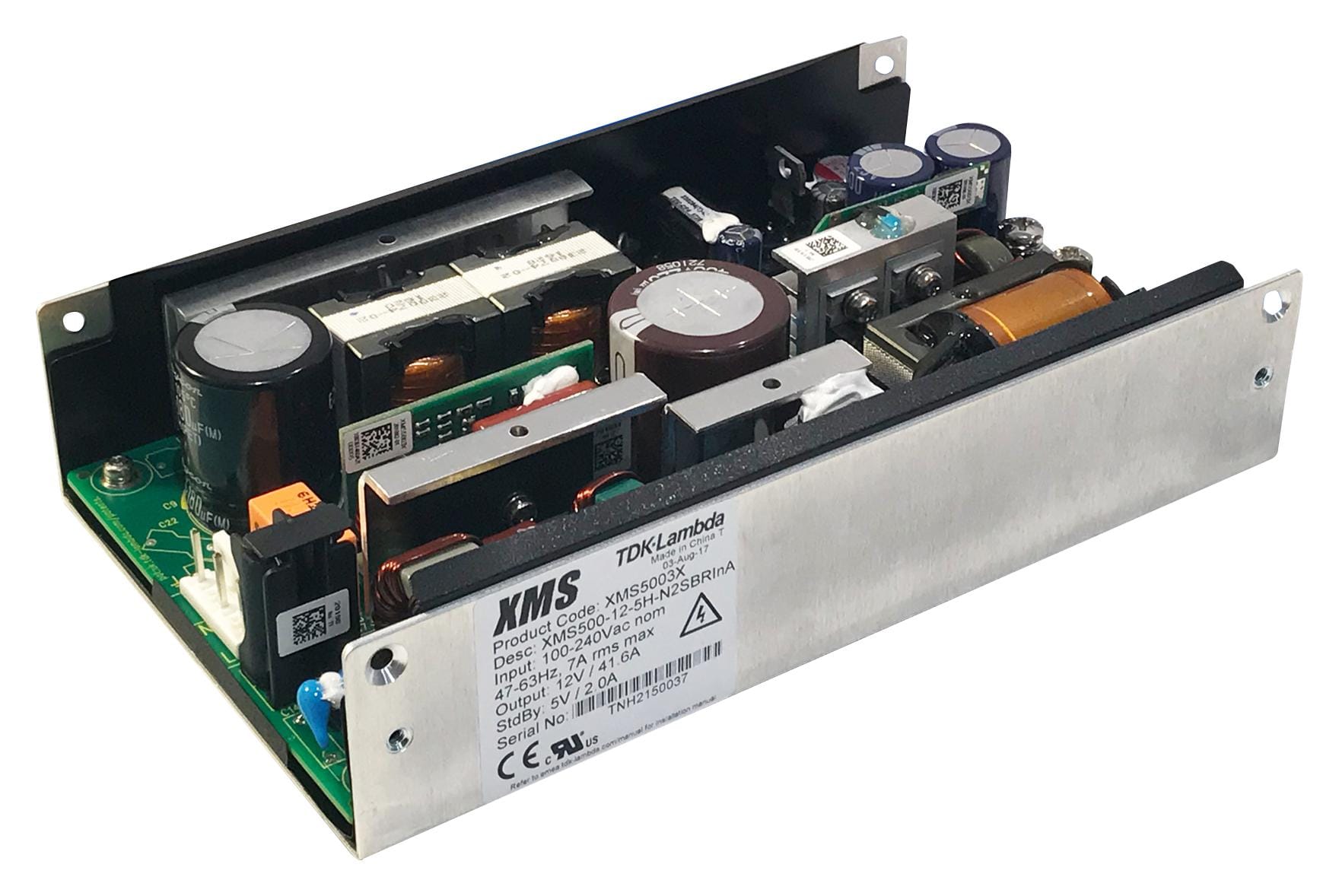 TDK-LAMBDA Enclosed - Single Output XMS500T0 POWER SUPPLY, MEDICAL, AC-DC, 48V, 10.4A TDK-LAMBDA 2849394 XMS500T0